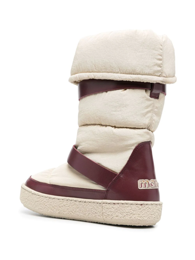 Isabel Marant Zenora Padded Ankle Boots In Neutrals