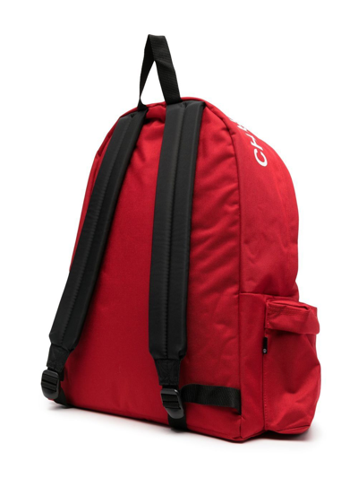 Shop Undercover X Eastpak Slogan-print Backpack In Red