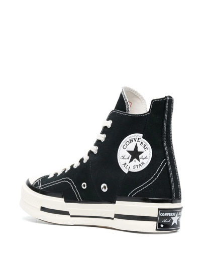 Converse Chuck 70 Plus Egret High-top Sneakers In Black
