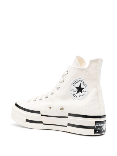 Shop Converse Chuck 70 Plus Egret High-top Sneakers In White