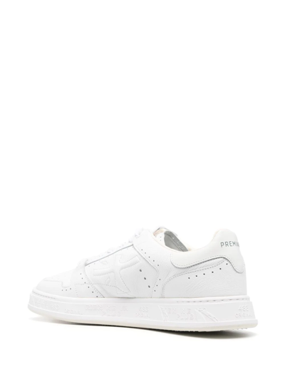 Shop Premiata Patch-detail Lace-up Sneakers In White