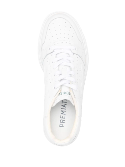 Shop Premiata Patch-detail Lace-up Sneakers In White