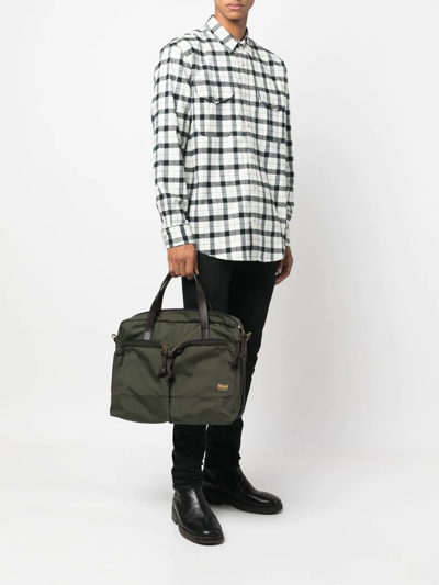 Shop Filson Multi-pocket Laptop Bag In Green