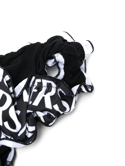 Shop Versace All-over Logo-print Bikini Set In Black