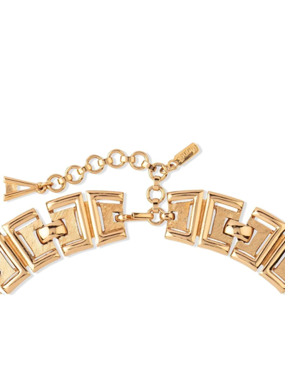 Pre-owned Monet 1970s Charm Necklace In Gold