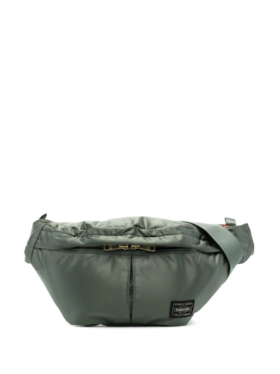 Shop Porter-yoshida & Co Logo-patch Belt Bag In Green