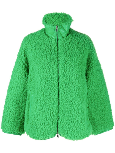 Shop Stand Studio Faux-shearling Jacket In Green