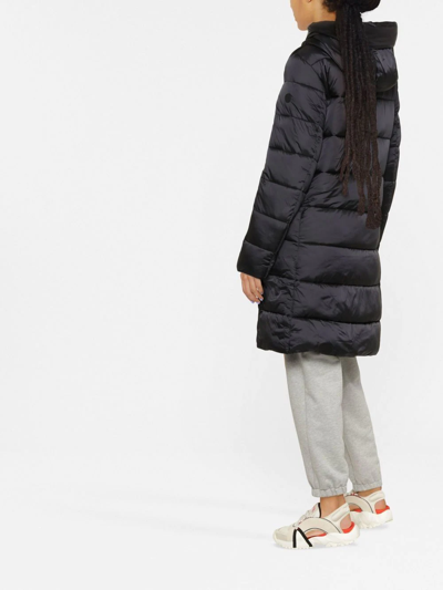 Shop Save The Duck Lysa Long Puffer Coat In Black