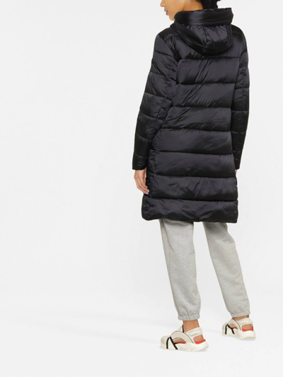 Shop Save The Duck Lysa Long Puffer Coat In Black