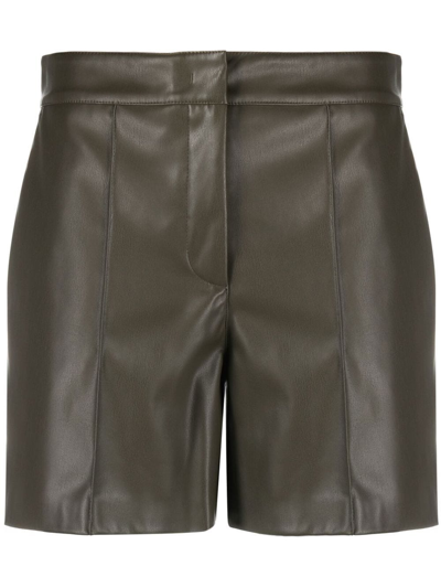 BLANCA VITA HIGH-WAISTED FAUX LEATHER SHORTS 