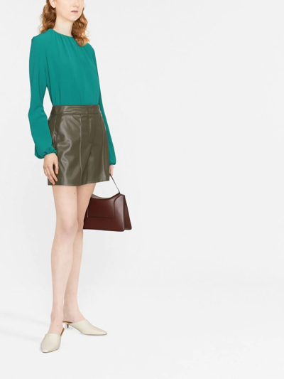 BLANCA VITA HIGH-WAISTED FAUX LEATHER SHORTS 
