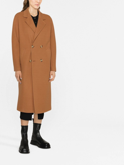 Blanca Vita Cinabro Double-breasted Coat In Brown