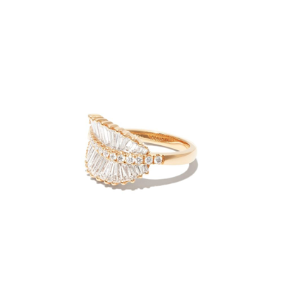 Shop Anita Ko 18k Yellow Gold Diamond Palm Leaf Ring