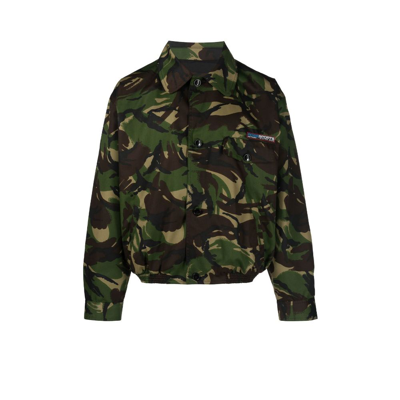 Shop Martine Rose Camouflage Print Bomber Jacket - Men's - Cotton/polyester In Green