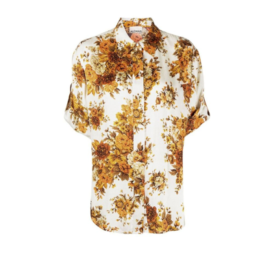 Shop Alemais Derby Floral Silk Lounge Shirt - Women's - Silk In Orange