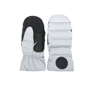 Shop Canada Goose Grey Reflective Down Mitts
