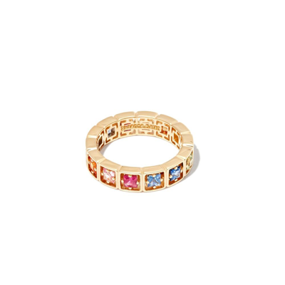 Shop Suzanne Kalan 18k Yellow Gold Rainbow Sapphire Ring