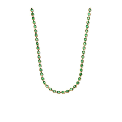 Shop Anita Ko 18k Yellow Gold Emerald Choker Necklace