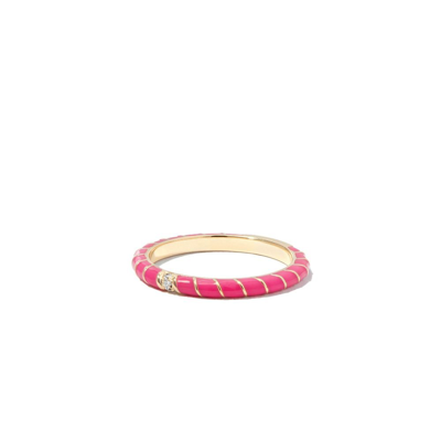 Shop Yvonne Léon 9k Yellow Gold Alliance Enamel Diamond Ring