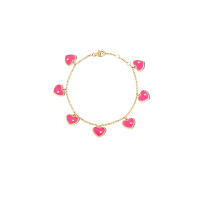 Yvonne Léon 9kt Yellow Gold Enamel And Diamond Bracelet In Gold