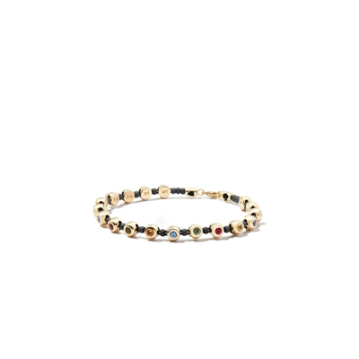 Shop Luis Morais 14k Yellow Gold Dome Rainbow Sapphire Bracelet