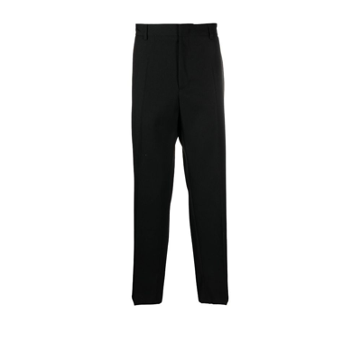 Shop Jil Sander Virgin-wool Tapered Trousers - Men's - Cotton/virgin Wool In Black
