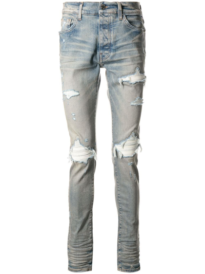 Shop Amiri Ultra Suede Denim Jeans In Blue
