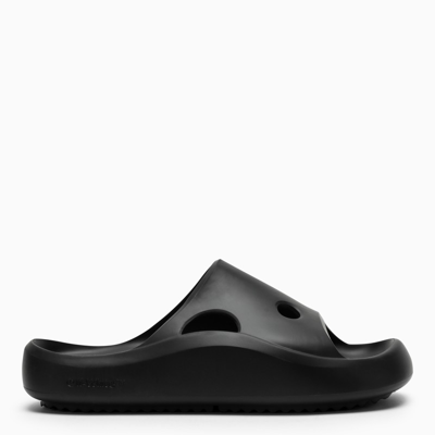 Shop Off-white Meteor Slides In Black Rubber