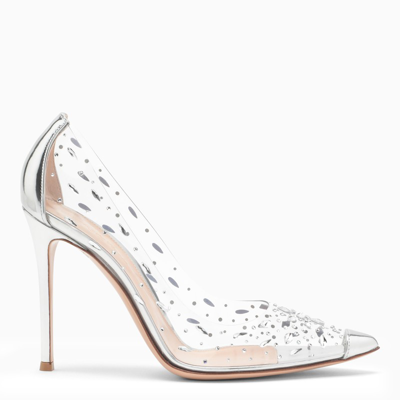 Shop Gianvito Rossi | Silver Halley High Heels With Rhinestones In Transparent