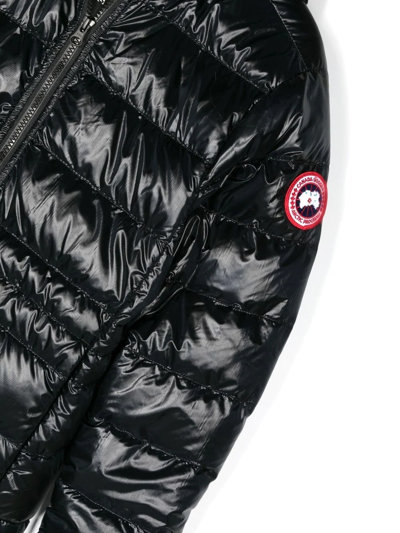 Shop Canada Goose Logo-patch Padded Jacket In Black