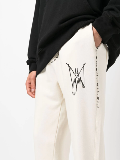 Mjb Marc Jacques Burton Graphic-print Track Pants In Neutrals