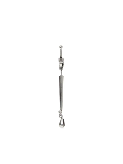Shop Balenciaga Sword-charm Detail Earring In Silver