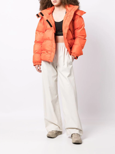 Shop Adidas By Stella Mccartney Mid-length Padded Jacket In Orange