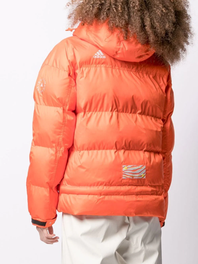 Shop Adidas By Stella Mccartney Mid-length Padded Jacket In Orange