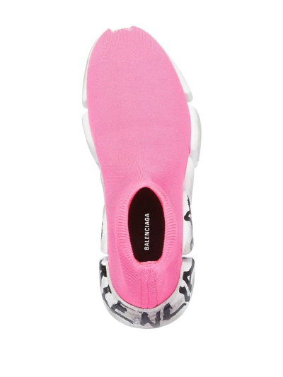 Shop Balenciaga Speed 2.0 High-top Sneakers In Pink