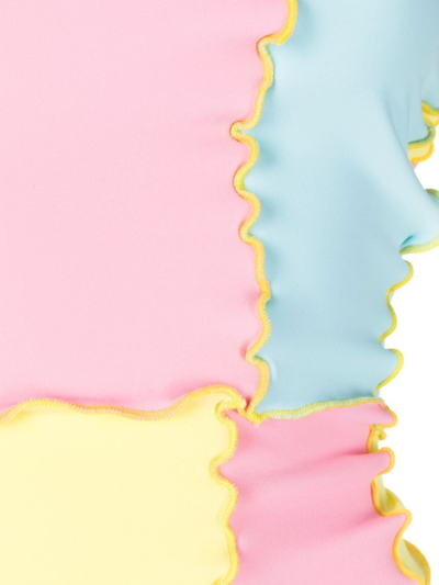 Sherris Ruffle Panelled Bandeau Top In Multicolour