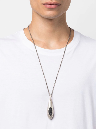 Parts Of Four Chrysalis Tektite Pendant Necklace In Silver