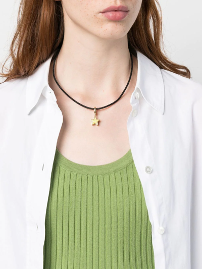 Shop Lauren Rubinski 14kt Yellow Gold Enamel Star Pendant Necklace