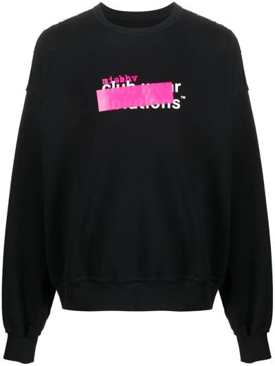 Shop Misbhv Logo-print Distressed Sweatshirt In Black