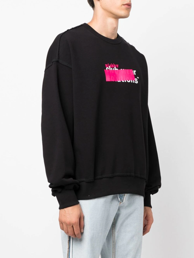 Shop Misbhv Logo-print Distressed Sweatshirt In Black