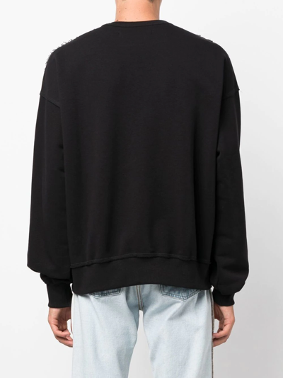 Misbhv Logo-print Distressed Sweatshirt In Black