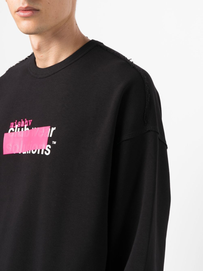 Misbhv Logo-print Distressed Sweatshirt In Black