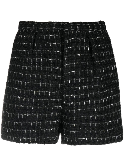 Shop Iro Azalee Tweed Shorts In Black