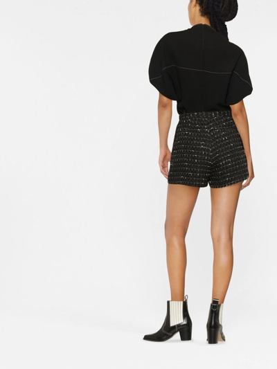 Shop Iro Azalee Tweed Shorts In Black