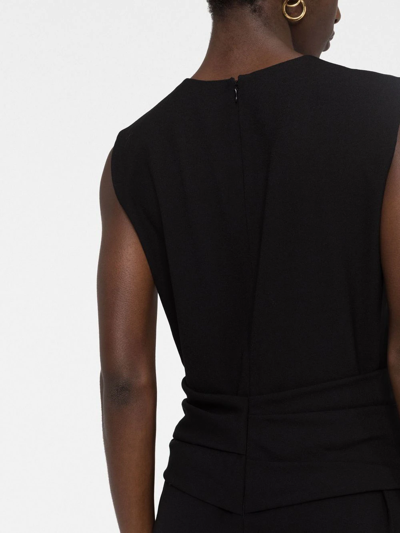 Totême Pleated Knit Maxi Dress In Black