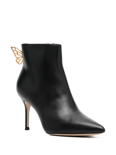 Shop Sophia Webster Mariposa Butterfly-detailed Ankle Boots In Black