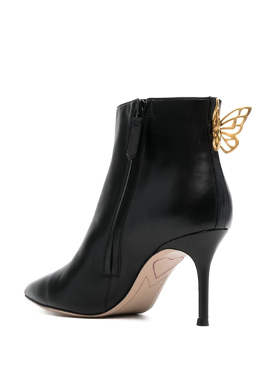 Shop Sophia Webster Mariposa Butterfly-detailed Ankle Boots In Black