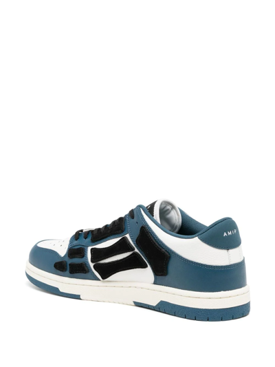 Shop Amiri Panelled Low-top Sneakers In Blue