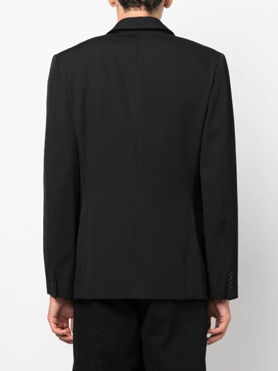 Shop Yohji Yamamoto Single-breasted Blazer In Black