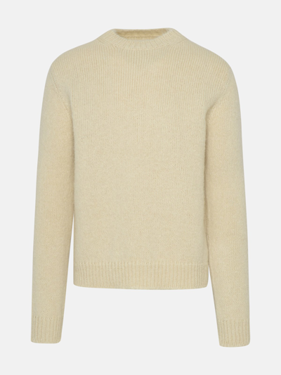 Shop Jil Sander White Alpaca Blend Sweater